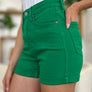 Judy Blue Full Size Tummy Control Garment Dyed Denim Shorts