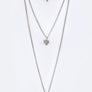 Double Heart Lockets Necklace Set