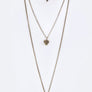 Double Heart Lockets Necklace Set