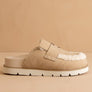 AVALON-SUEDE SHEARLING LOAFER MULE