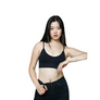 Diona J Low Back Bra Comfort V Neck Cami Crop Low Back Workout Tops for Women