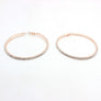 RHINESTONE HOOP 75MM EARRINGS
