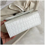 Women Girl Lady Mini Croc Alligator Crossbody Chain Leather Bag Handbag - Small Neon Tone, Adjustable Shoulder Strap, Stylish & Compact Clutch