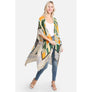 DIONA J MIXED PATCHWORK PATTERN LONG KIMONO ONE SIZE MULTICOLOR