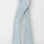 Risen Full Size High Rise Front Patch Pocket Flare Jeans