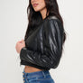 Coalition LA Zip Up Cropped Bomber Jacket