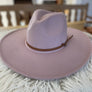 Structured wide brim panama hat in vegan felt With