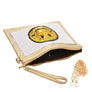Gold Smile Sequin Clutch