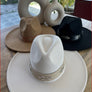 Structured wide brim Fedora with Embellishment