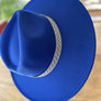 Structured wide brim panama hat in vegan felt
