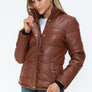YMI Pocketed Zip Up Turtleneck Puffer Jacket