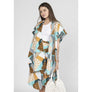 DIONA J FASHION MULTI PRINT KIMONO ONE SIZE COLOR BLUE