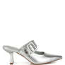 Bismi Large Buckle Kitten Heel Mules