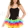 Stretch cami with attached rainbow tutu