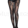 Floral lace pantyhose