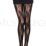 Floral lace pantyhose