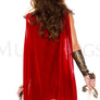 Gold metallic studs peplum skirt warrior dress with epaulette