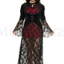 Plus Size Black Widow Vampire Costume