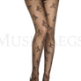 Bow print spandex pantyhose