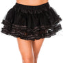 Lace trim mesh petticoat