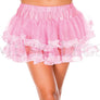Lace trim mesh petticoat
