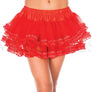 Lace trim mesh petticoat