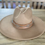 Wide brim panama hat in vegan felt