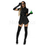 Steampunk Sscientest Pc Button Up Dress Black Women's Costume Set Size M/L