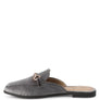 BEGONIA BUCKLED FAUX LEATHER CROC MULES