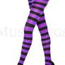Wide striped tights