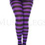 Plus size wide striped tights