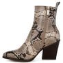 Cornus Snake Print Ankle Boots