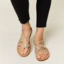 Forever Link Rhinestone Crisscross Flat Sandals