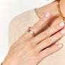 Adored Pearl Stainless Steel Open Ring