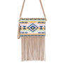 Diona J Women's Designer Aztec Print Tassel Party Stylish Crossbody Bag Navy