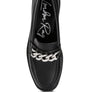 Ashby Faux Leather Chunky Block Heel Loafers