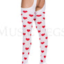 Heart suspender tights