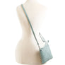 DIONA J WOMEN'S FASHION STYLISH TEXTURE ZIPPER CROSSBODY BAG COLOR BLUE