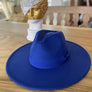 Wide brim panama hat in vegan felt