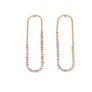 U Rhinestone Stud Drop Earrings