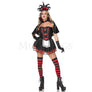 Dark Queen of Hearts 6 Pc Multicolor Mini Dress Women's Costume Set Size XS