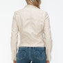 Snobbish PU Leather Zip Up Jacket with Pockets