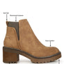 Pheonix Faux Leather Chunky Heel Ankle Boots