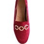 Croc Textured Metal Show Detail Loafers
