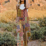Double Take Full Size Printed V-Neck Sleeveless Jumpsuit