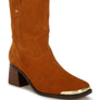 Emberly Suede Square Toe Ankle Boots