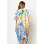 DIONA J FLORAL PRINT KIMONO ONE SIZE COLOR BLUE