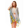 DIONA J MULTI PRINTED SILK KIMONO ONE SIZE COLOR SILVER/MULTI