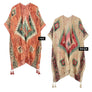 DIONA J AZTEC PRINT KIMONO CARDIGAN ONE SIZE COLOR RED