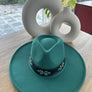 Structured wide brim Fedora with Embellishment